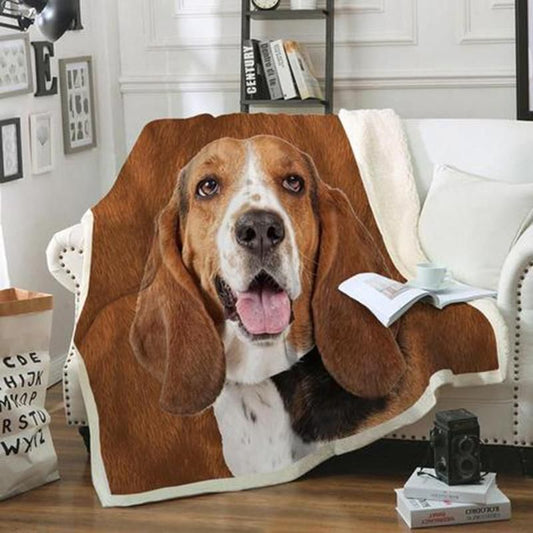 Basset Hound CLM3110040S Sherpa Fleece Blanket