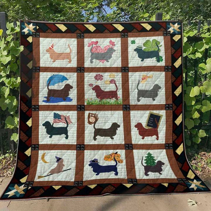 Basset Hound TL290504 Quilt Blanket