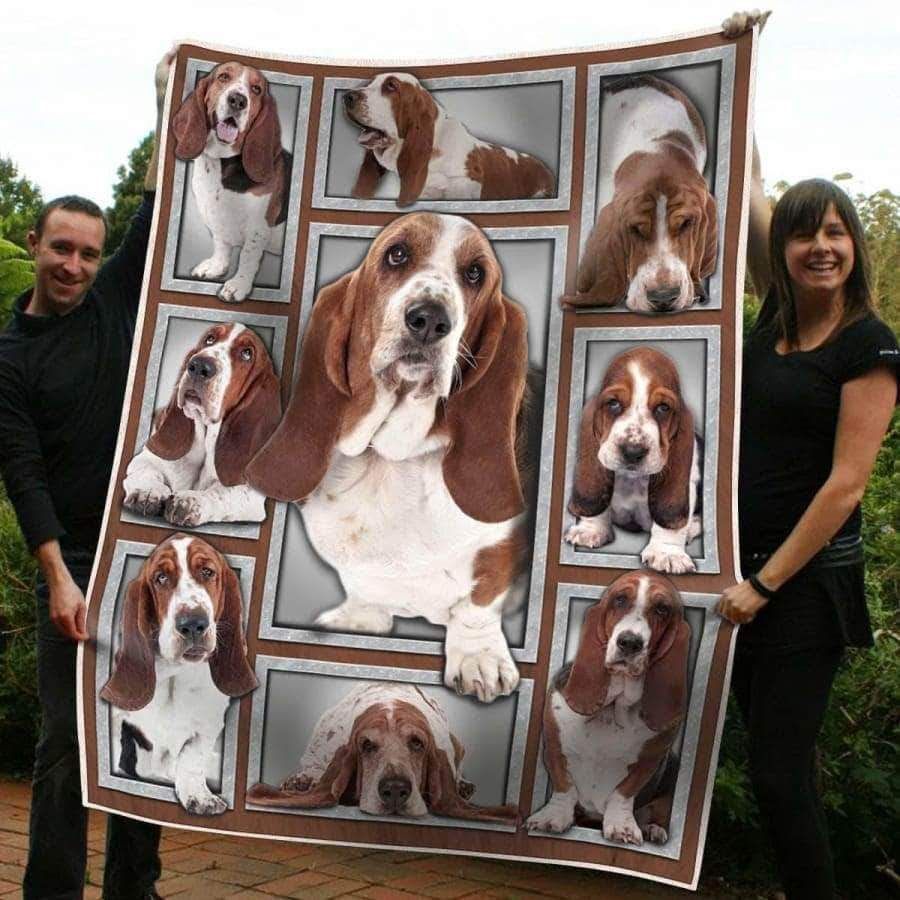 Basset hound CLA0411274F Sherpa Fleece Blanket