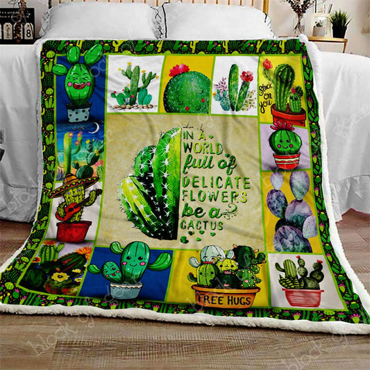Be A Cactus CL280914MDF Sherpa Fleece Blanket