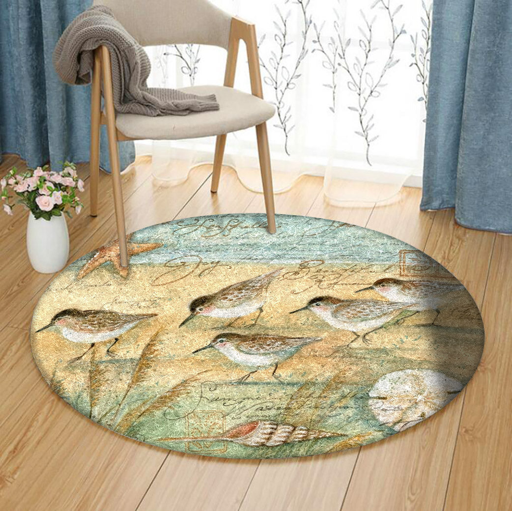 Beach Bird DV2510210RR Round Area Rug