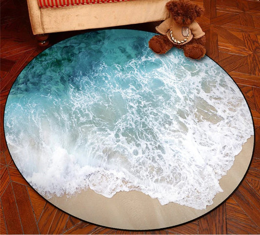 Beach CL250904MDC Round Area Rug