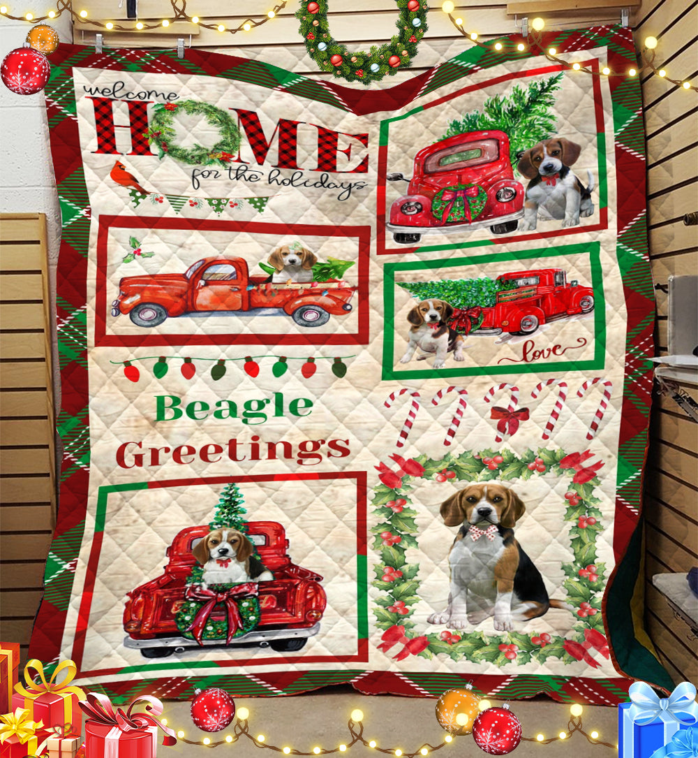 Beagle Christmas Quilt Blanket HN291001M