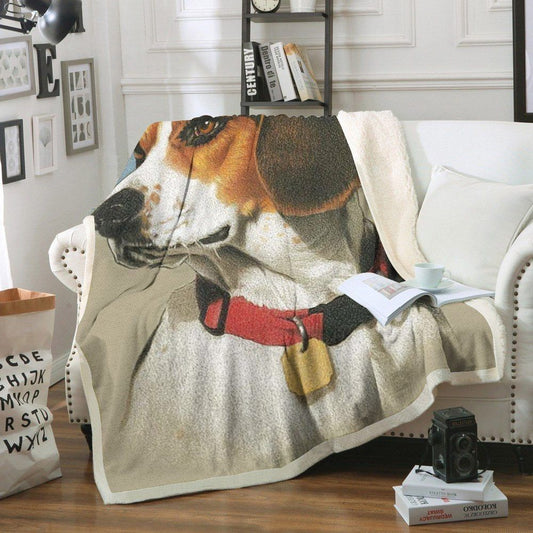 Beagle HN300809F Sherpa Fleece Blanket