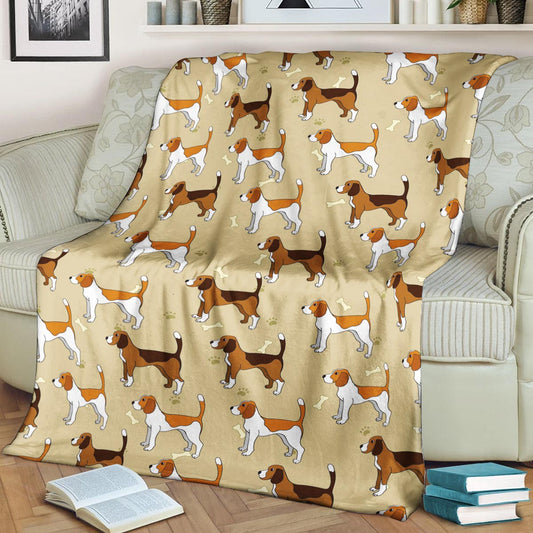 Beagle Pattern CLA15100261F Sherpa Fleece Blanket