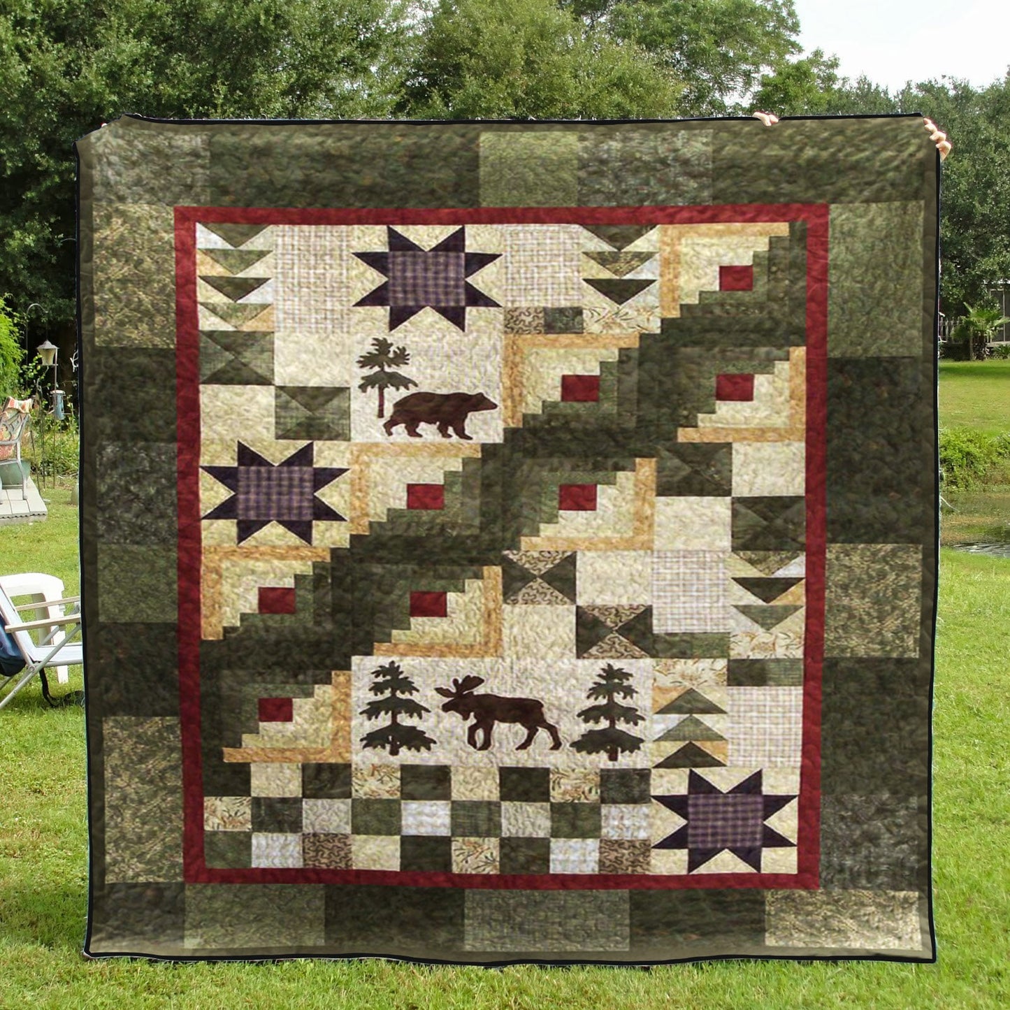 Bear And Moose CLM0411011 Quilt Blanket