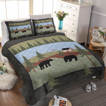 Bear And Cabin CLT0810012T Quilt Bedding Set NN
