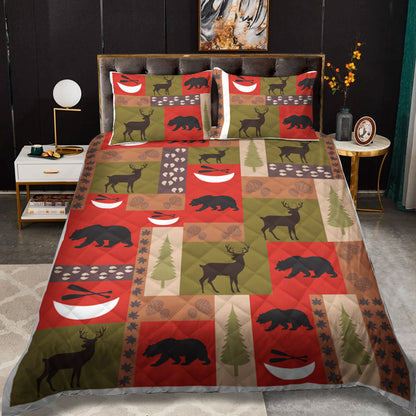 Bear And Deer CLH280902B Quilt Bedding Set