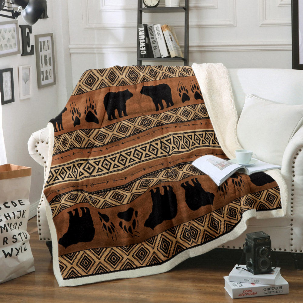 Bear CG060904TT Sherpa Fleece Blanket