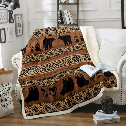 Bear CG060904TT Sherpa Fleece Blanket