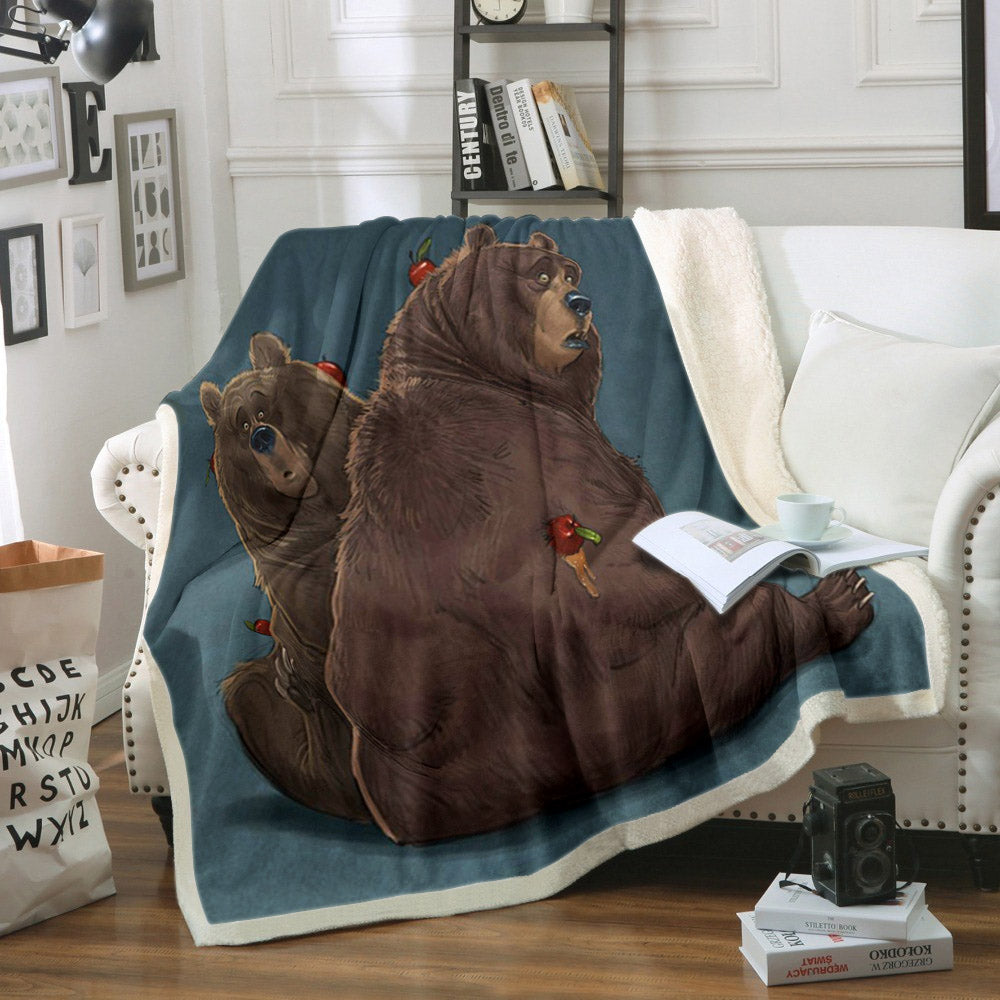 Bear CG0709007TM Sherpa Fleece Blanket