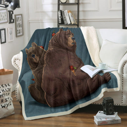 Bear CG0709007TM Sherpa Fleece Blanket