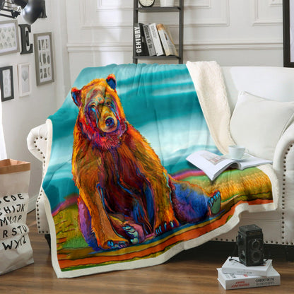 Bear CG0709008TM Sherpa Fleece Blanket