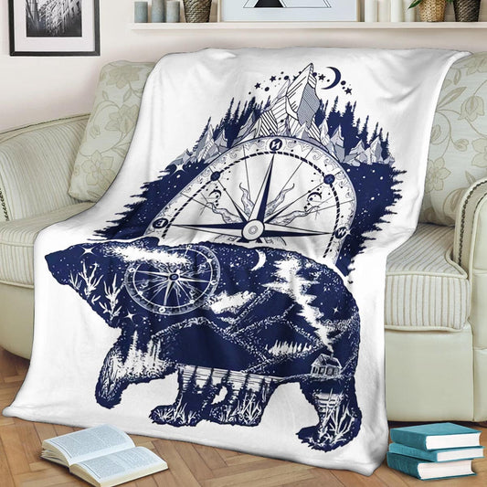 Bear CG0809016TT Sherpa Fleece Blanket