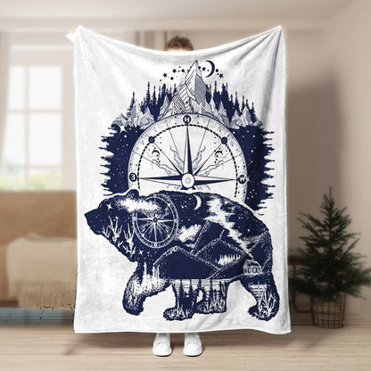 Bear CG0809016TT Sherpa Fleece Blanket