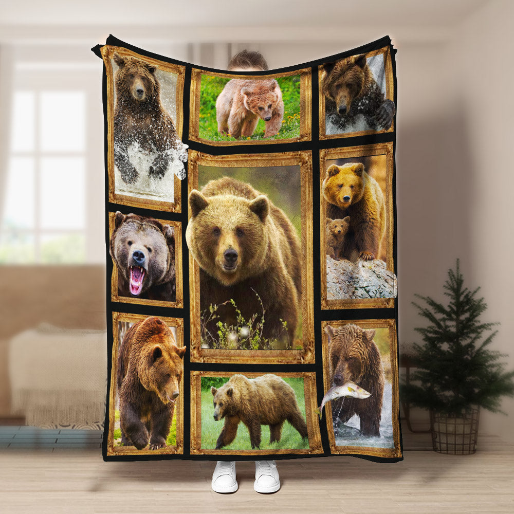 Bear CL240807MD Sherpa Fleece Blanket