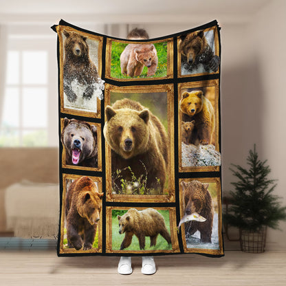 Bear CL240807MD Sherpa Fleece Blanket