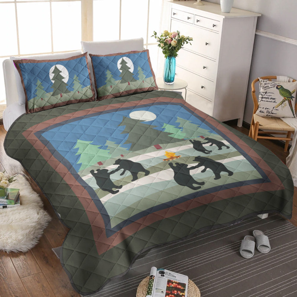 Bear Dance Lodge CLP2709016T Quilt Bedding Set
