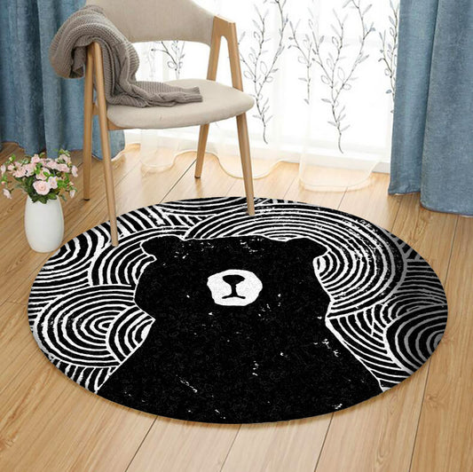 Bear HT310729T Round Area Rug