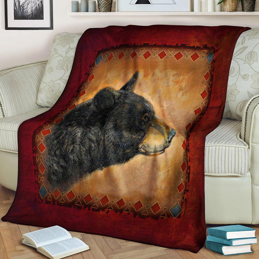 Bear Native American NT050906F Sherpa Fleece Blanket