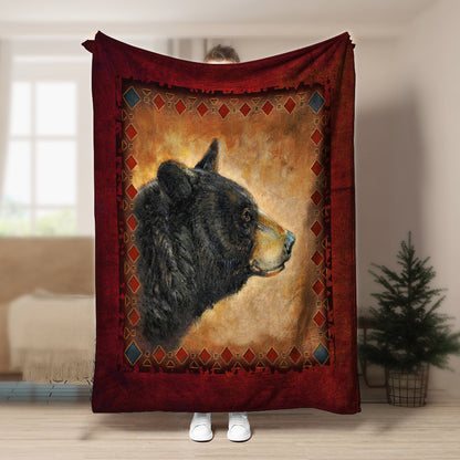 Bear Native American NT050906F Sherpa Fleece Blanket