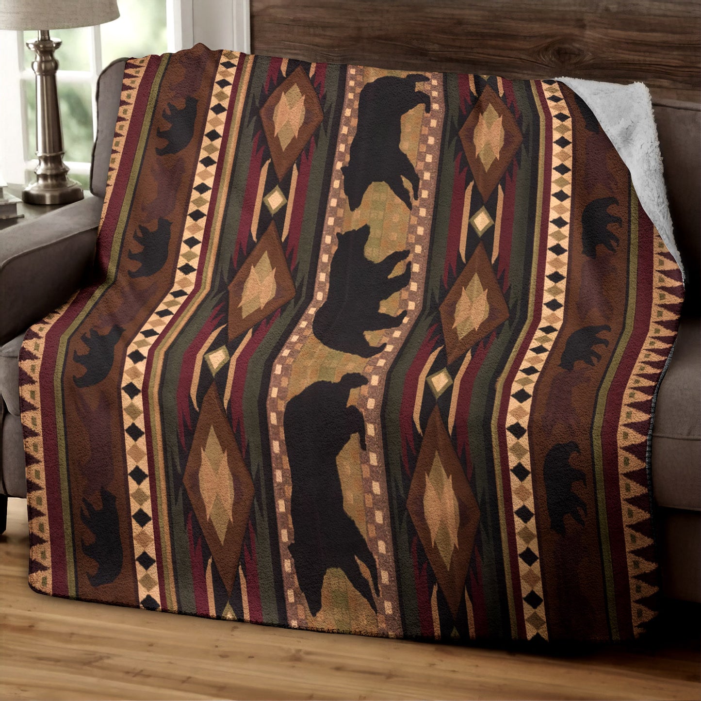 Bear QN150803TT Sherpa Fleece Blanket