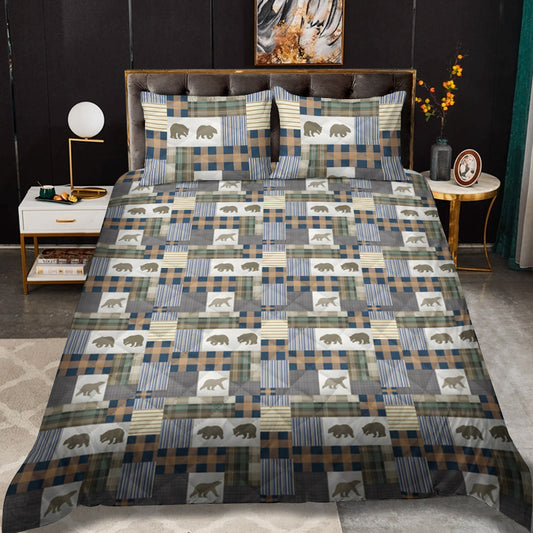 Bear Stroll CLM2309016B Quilt Bedding Set