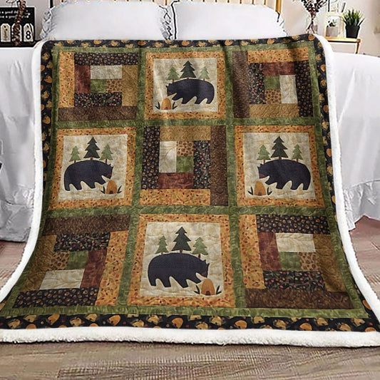 Bears VD1511014F Sherpa Fleece Blanket