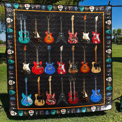 Beatles Guitar TD22111021 Quilt Blanket