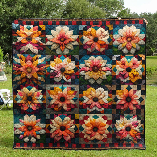 Beautiful Flower Patchwork Quilt Blanket TD290901Y