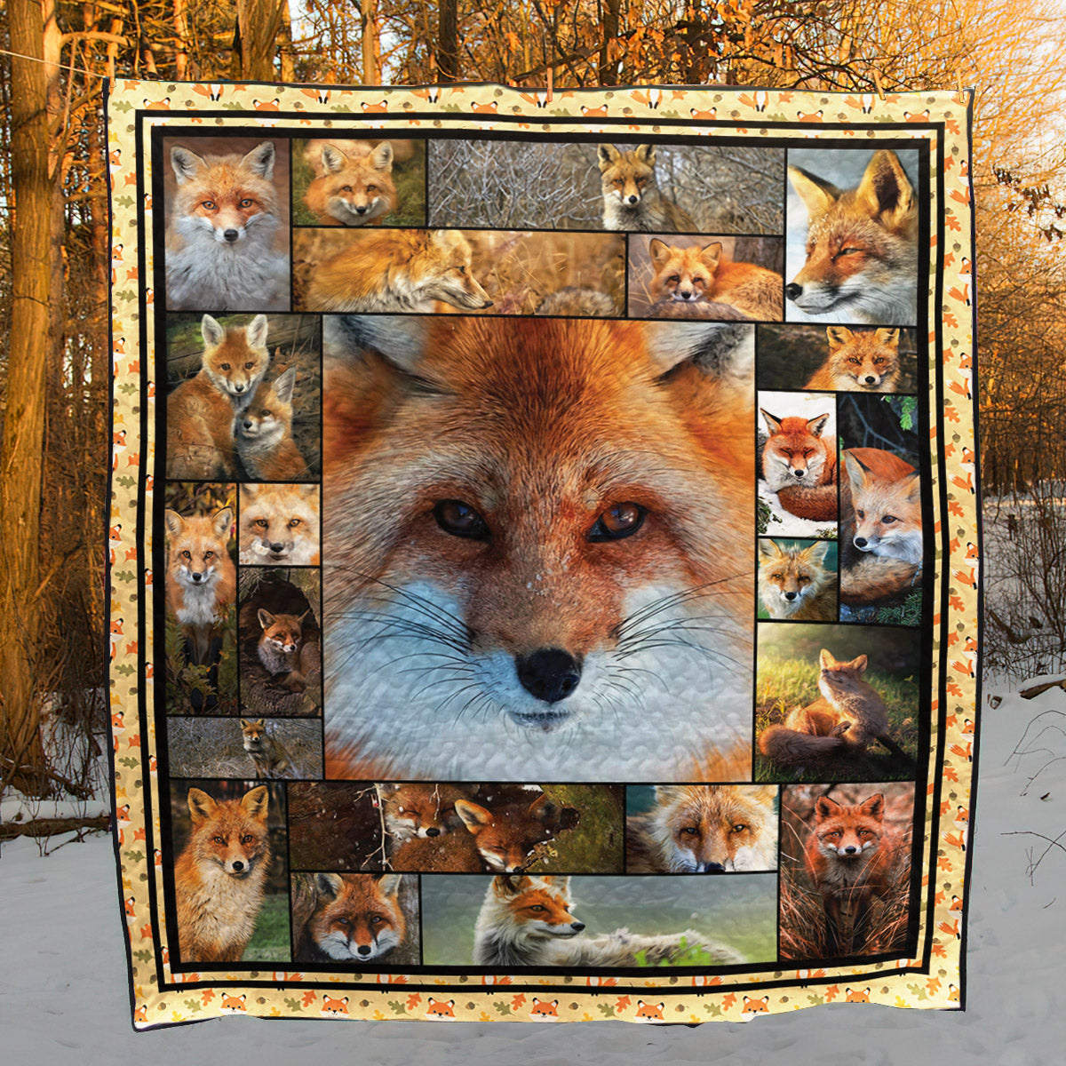 Beautiful Fox Art CL15110019MDQ Quilt Blanket