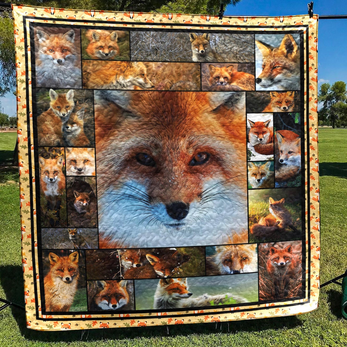 Beautiful Fox Art CL15110019MDQ Quilt Blanket