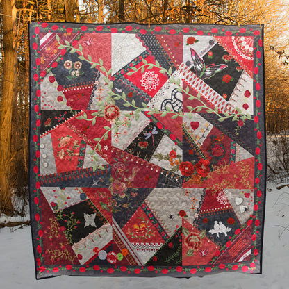 Beautiful Garden Crazy Quilt Blanket MT220601D