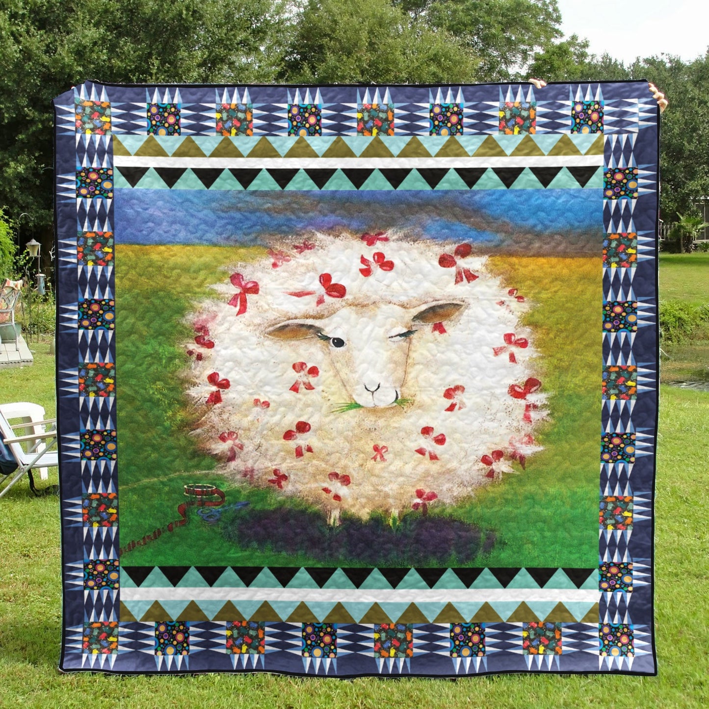 Beautiful Lady Sheep CLT270603 Quilt Blanket