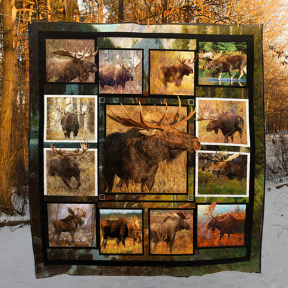 Beautiful Moose Camo CL15110025MDQ Quilt Blanket