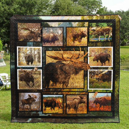 Beautiful Moose Camo CL15110025MDQ Quilt Blanket