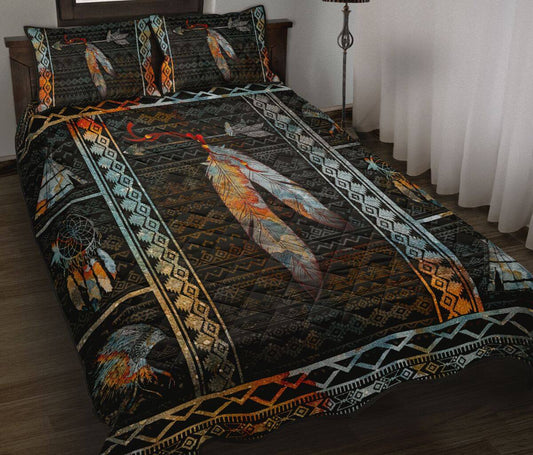 Beautiful Native American Inspired Quilt Bedding Set CLM010902