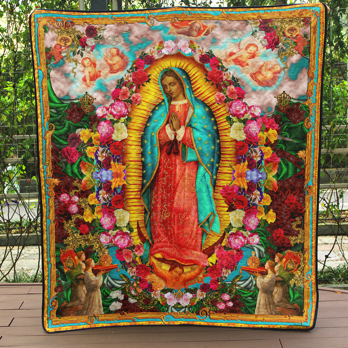 Beautiful Our Lady Of Guadalupe Quilt Blanket TL030601Y