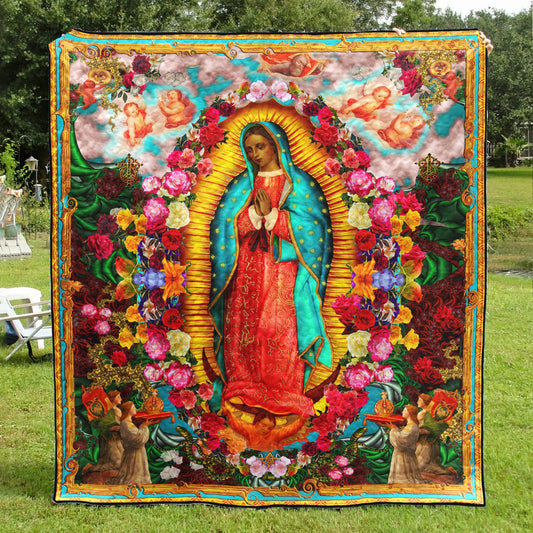 Beautiful Our Lady Of Guadalupe Quilt Blanket TL030601Y