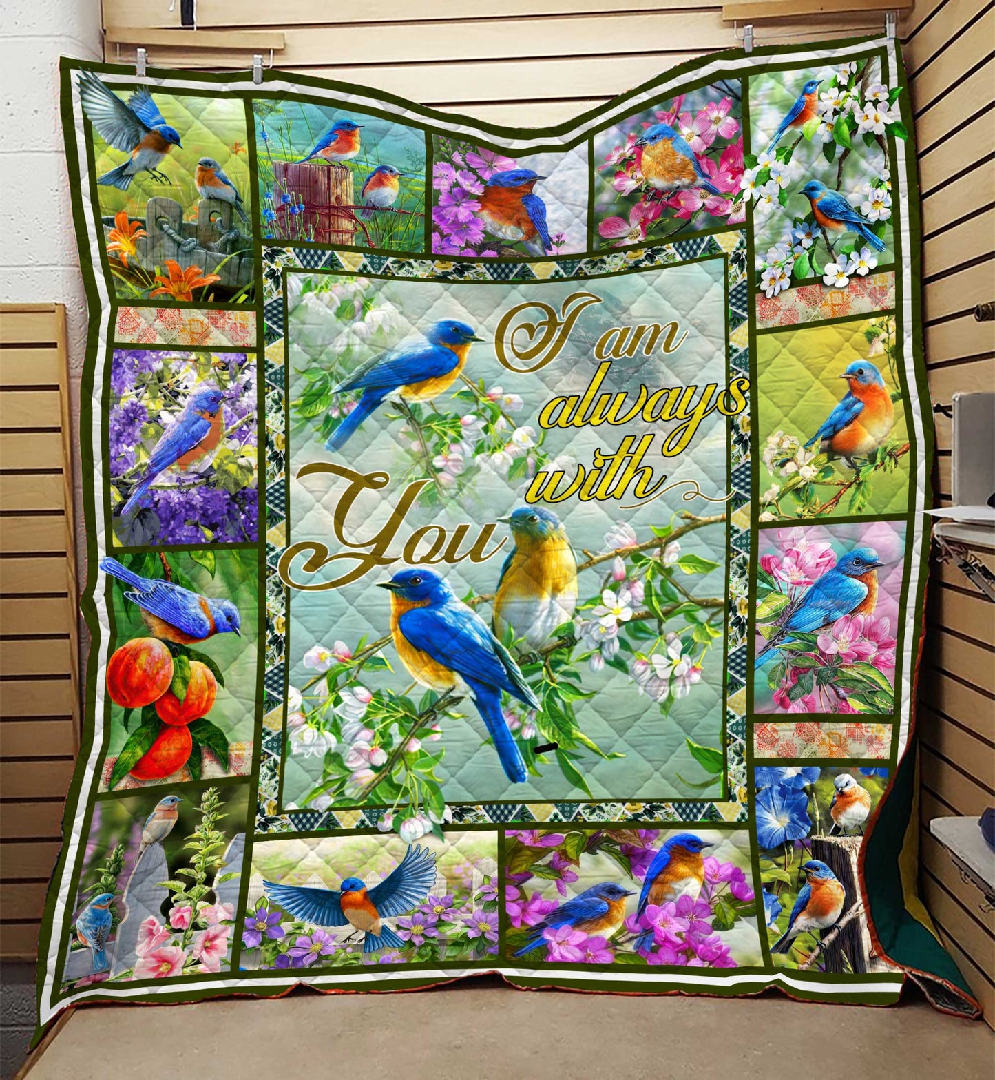 Beautiful Bluebird HM011103D Quilt Blanket