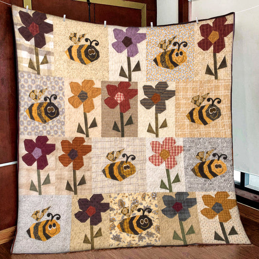 Bee And Flower Quilt Blanket TM251002