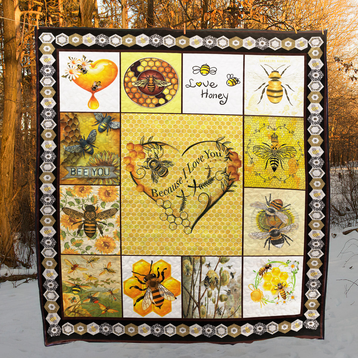 Bee CL11120042MDQ Quilt Blanket