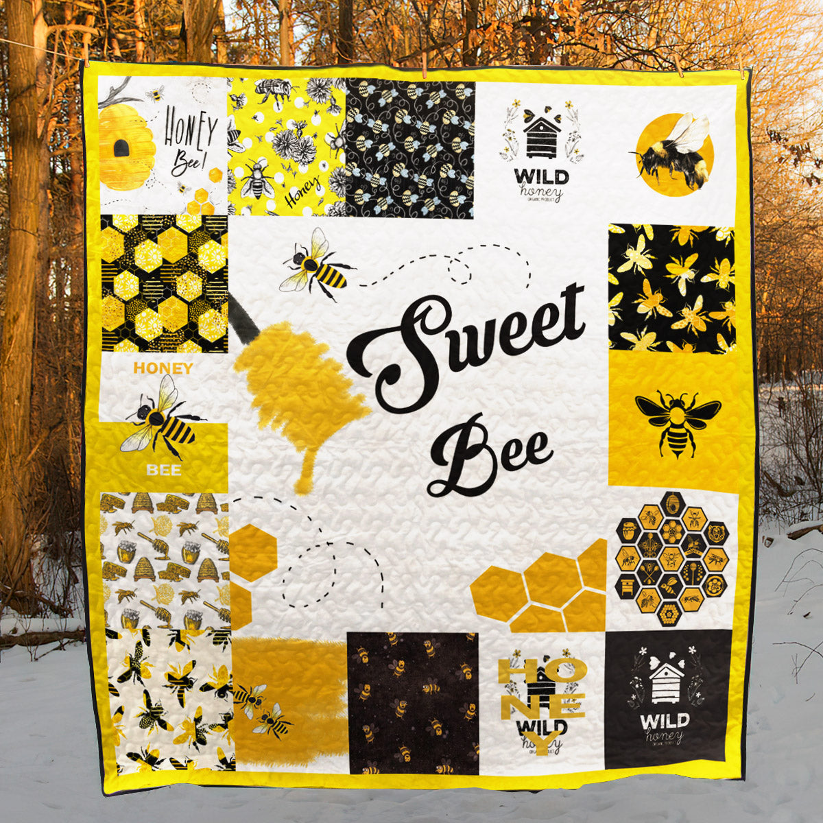 Bee Honey CLH091009Q Quilt Blanket