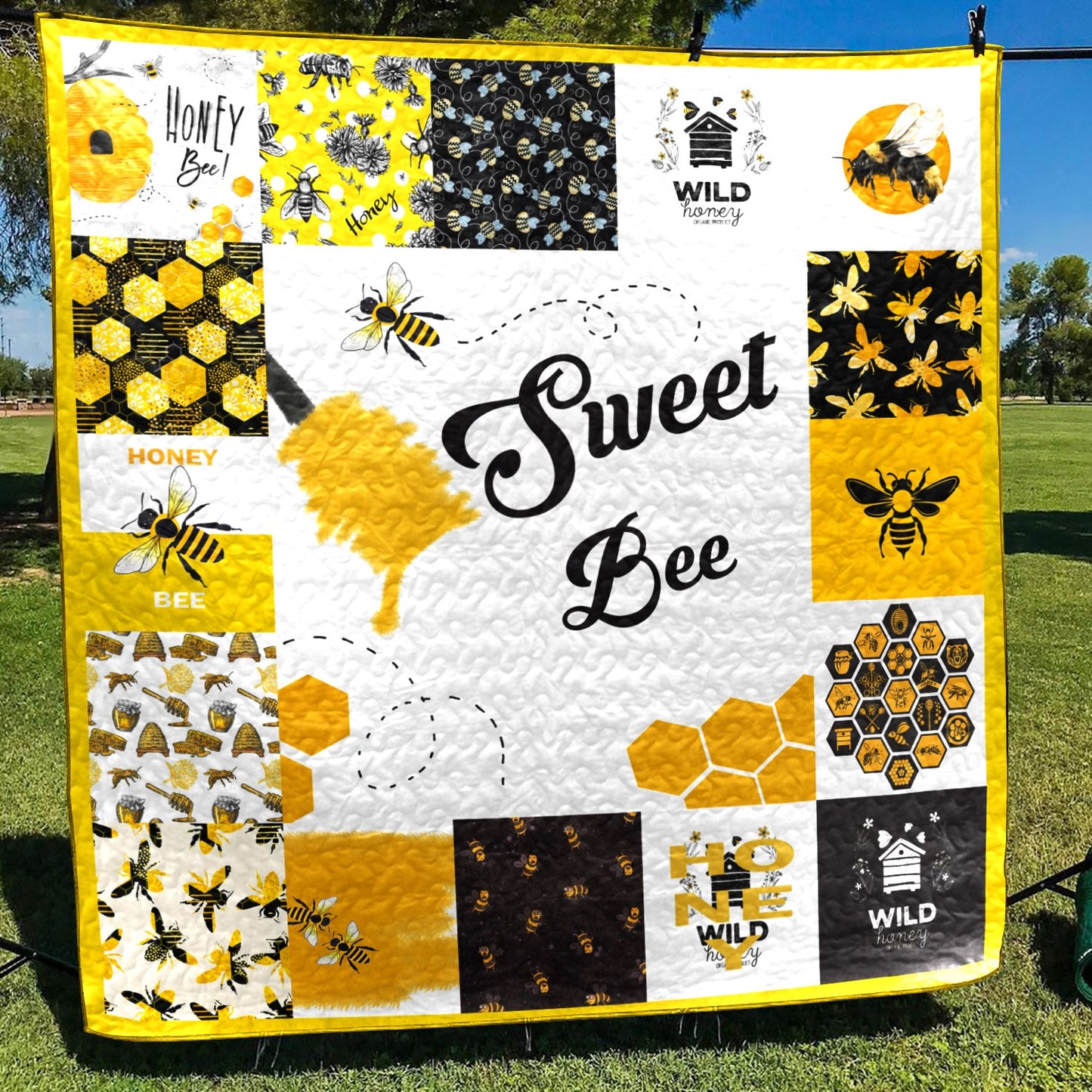 Bee Honey CLH091009Q Quilt Blanket