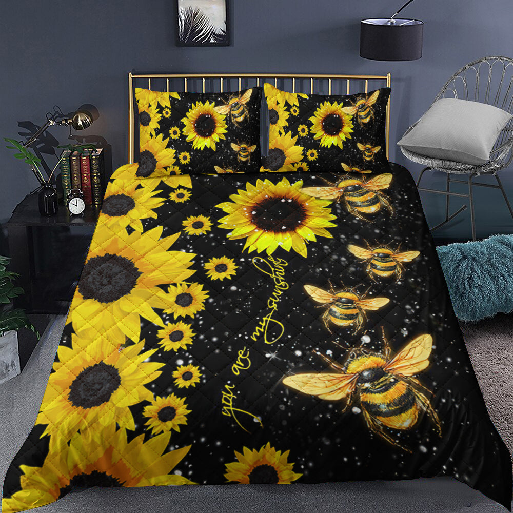 Bee Sunflower Quilt Bedding Set TL270902