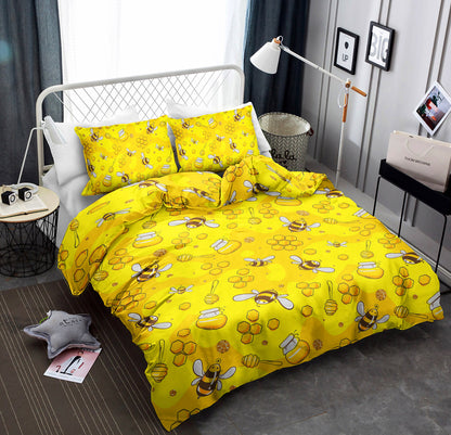 Bee Pattern Print Design CLA19100924B Bedding Sets