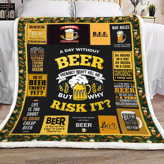 Beer YH3010686F Sherpa Fleece Blanket