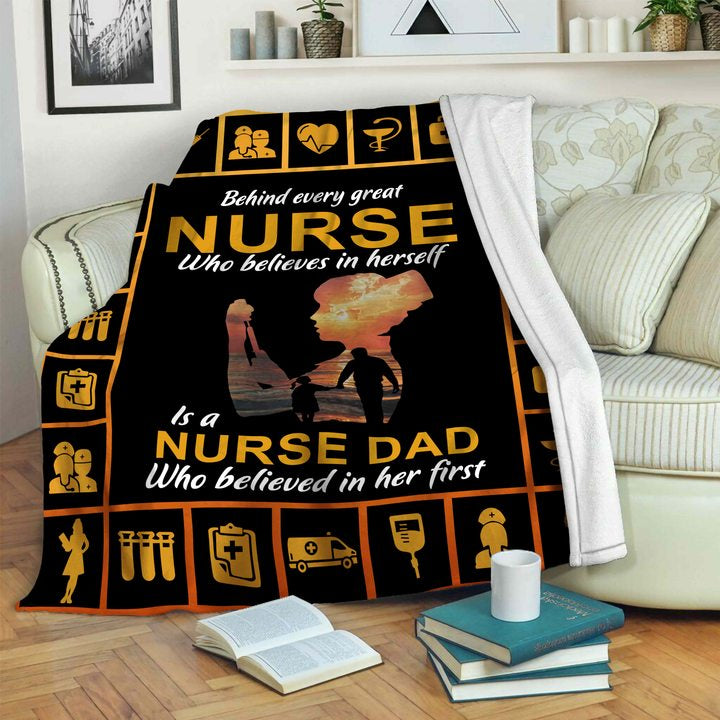 Behind Great Nurse CLM2711250S Sherpa Fleece Blanket