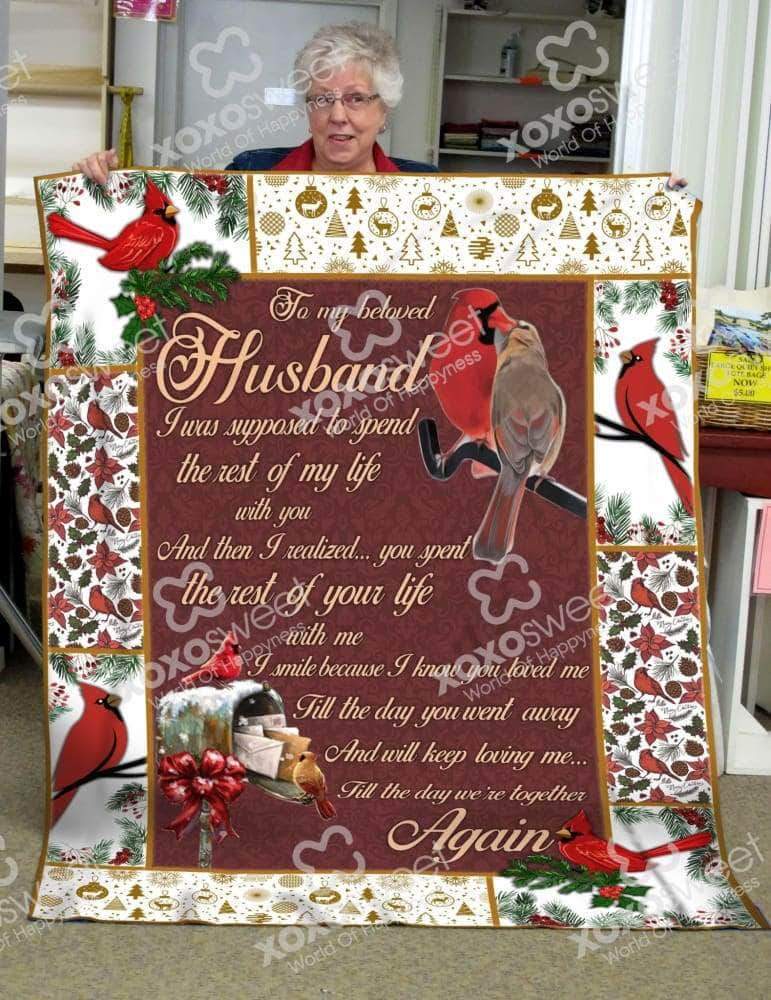 Beloved Husband Cardinal CL05100045MDF Sherpa Fleece Blanket
