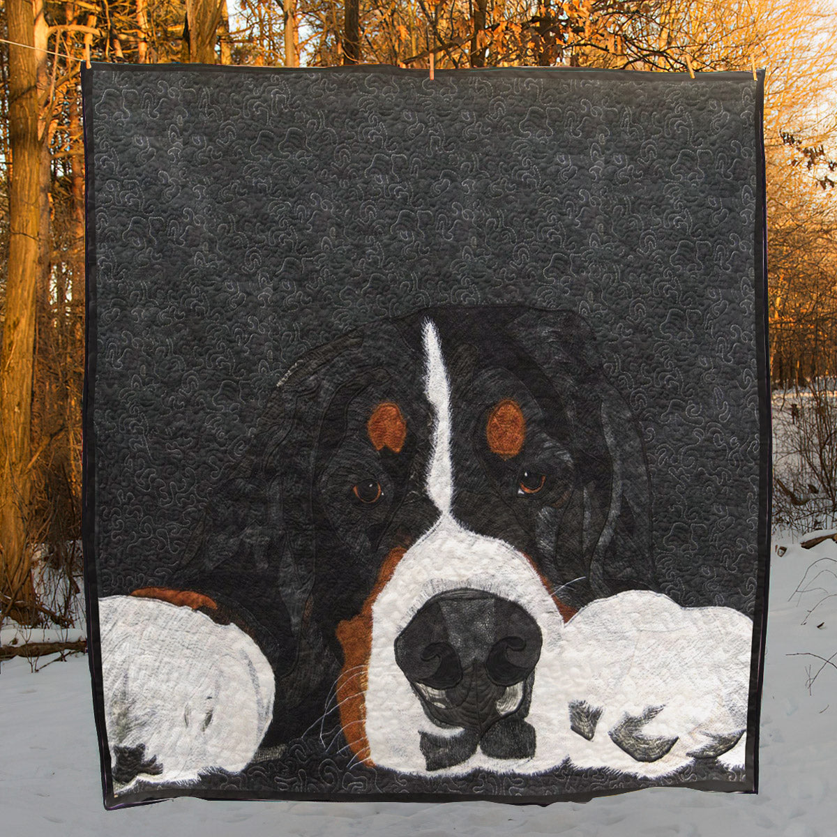 Bernese Mountain CLM0111021 Quilt Blanket